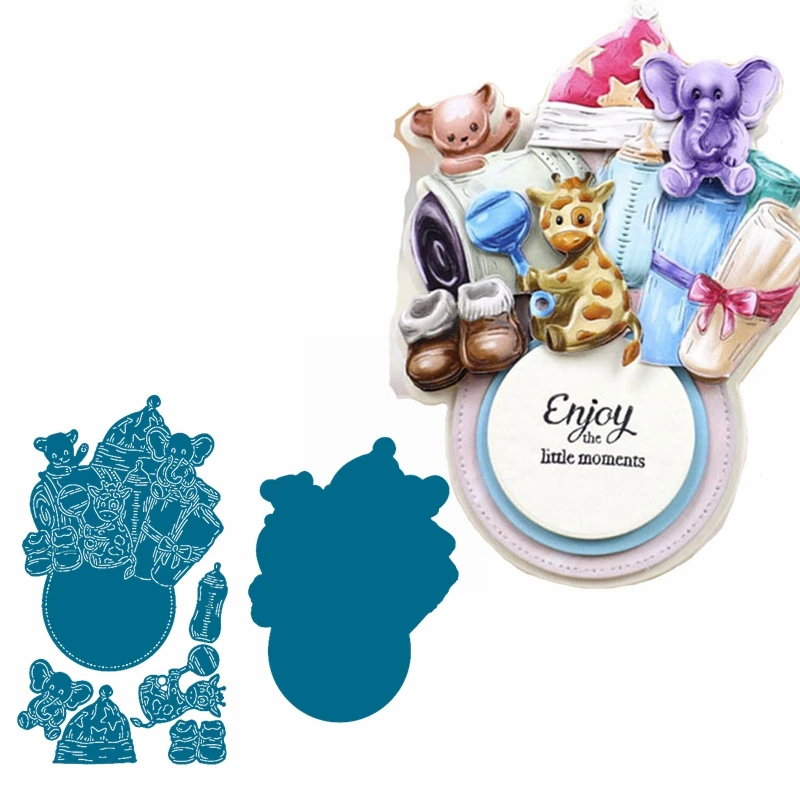 Восхитительные детские игрушки металлические Вырубные штампы жираф слон