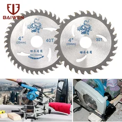 Lame de scie circulaire professionnelle pour le travail du bois, 4 pouces, disque de coupe pour meuleuse d'angle avec anneau de 13mm/16mm 