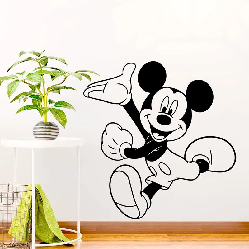 Disney Mickey Mouse Wall Decals Cartoon Vinyl Stickers Wall Art Decor Nursery Kids Rooms Ideas Room Interior Removable Design