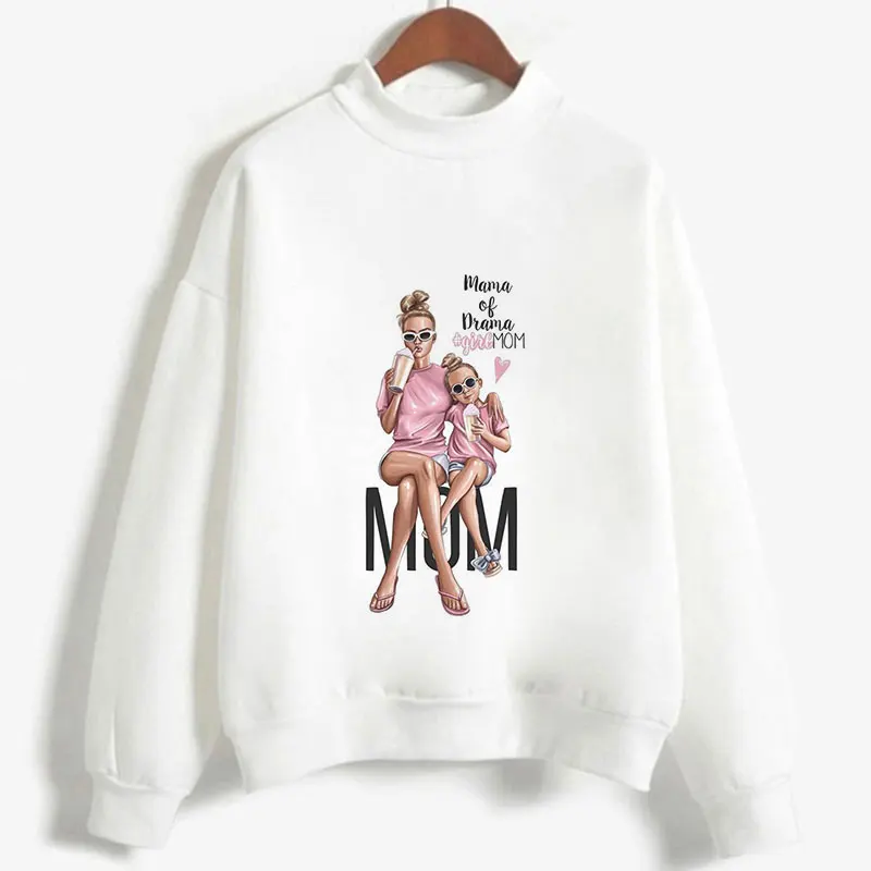 Kawaii/Одежда для мам и девочек; рубашка с длинными рукавами в Корейском стиле; женский спортивный костюм; толстовки с принтом «супер мама»; Harajuku; уличная одежда