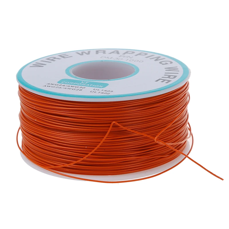Оранжевый провод 0 5 мм 30awg обмотка Гибкая изоляция оловянный джампер кабель 1000