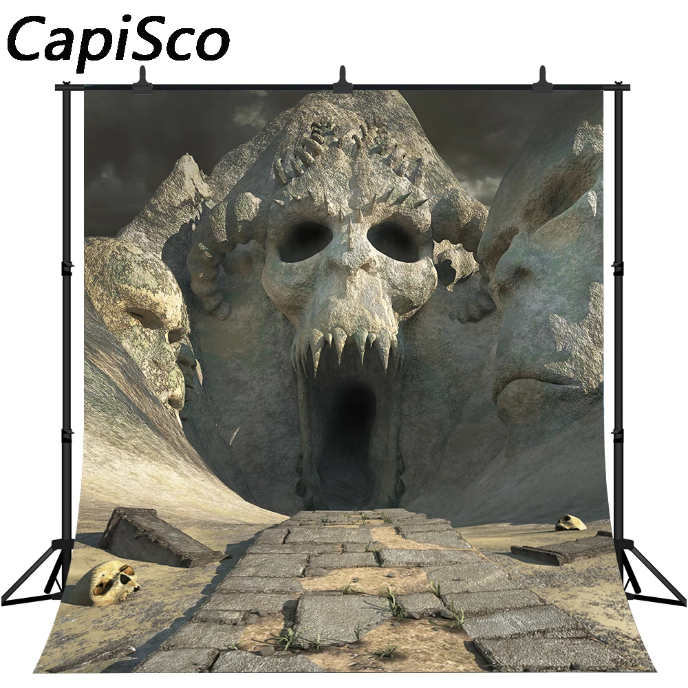 Capisco фон на Хэллоуин для фотографии вечерние украшения жуткая пещера страшный