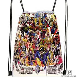 Custom Marvell _charac_group походная сумка на шнурке милый рюкзак для детей (черная спинка) 31x40 см #2018612-01-18