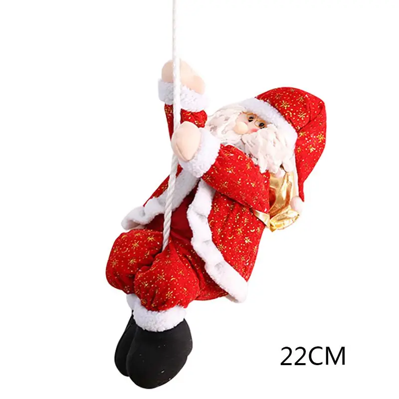 22-66 см Рождественское украшение Санта Клаус скалолазание на веревке для рождественской елки внутри и снаружи настенное окно подвесное Рождественское украшение Декор