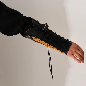 

2x Cow Leather Archery Arm Guard Protector For Bow Hunting Shooting