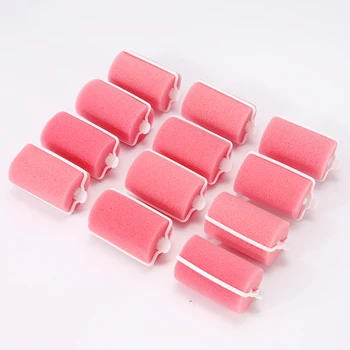 

12pcs/set Soft Buckle Sponge Hair Curler Roller Easy Curling Iron Styling Salon Barbershop Magic Torsion Tools Hairdressing