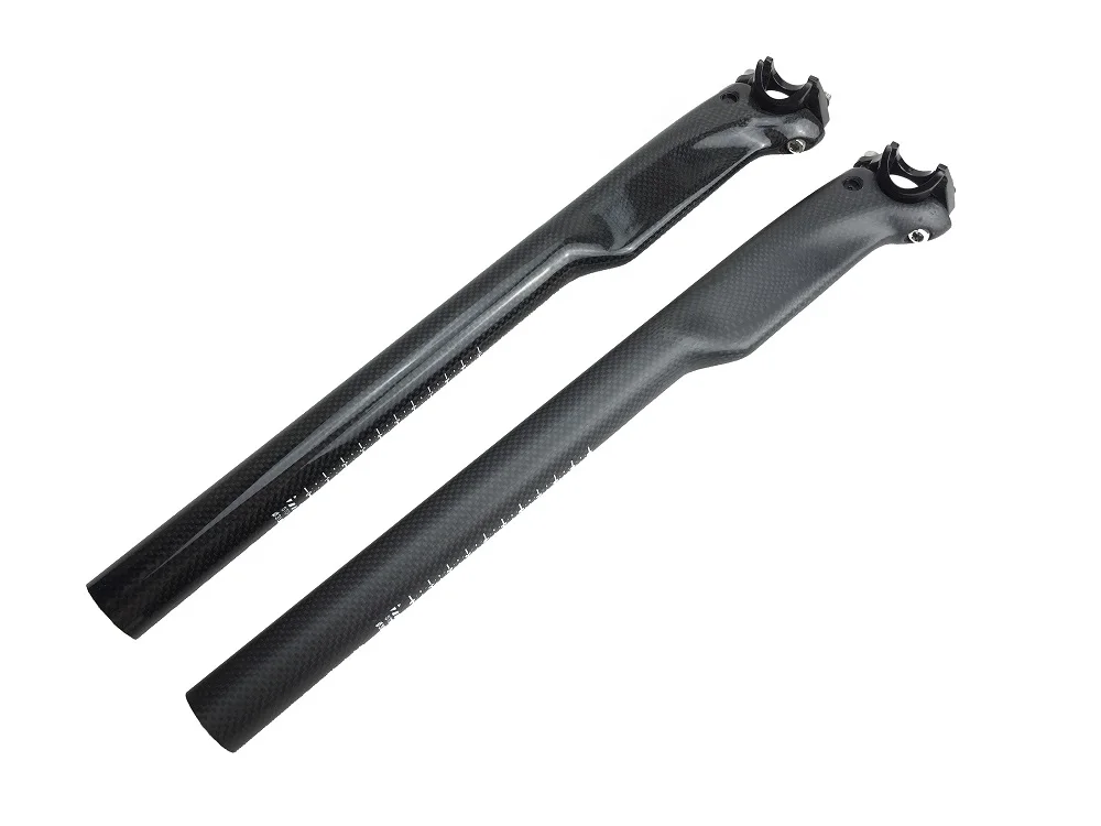 

NO LOGO Matte/Glossy Black Carbon Road/Mountain Bike Breaking Wind Seatpost Bicycle Seat Post 27.2/30.8/31.6mm Cycling Parts