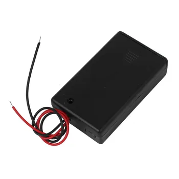 

300pcs/lot MasterFire 2-Wire Cable Connector 3 x 1.5V AAA Batteries Case Cover Black Plastic Battery Holder Storage Box