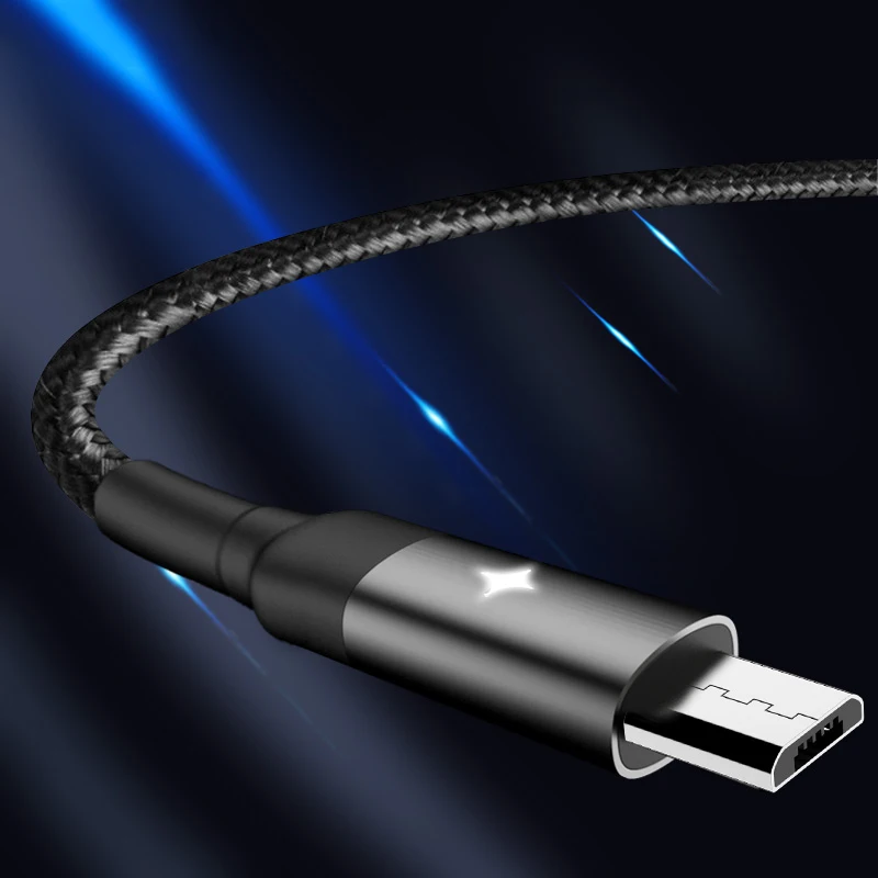 Микро-к USB Авто отсоединить кабель Smart power-Off Charge 2.4A Fast для Xiaomi