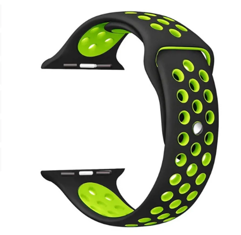 blackblueNKstrap 38 мм 42 мм силиконовый ремешок, стальной ремешок для часов Iwo 8 9 10 11 12 apple watch band 1 2 3 4 5 40 мм 44 мм - Цвет: blackblueNKstrap