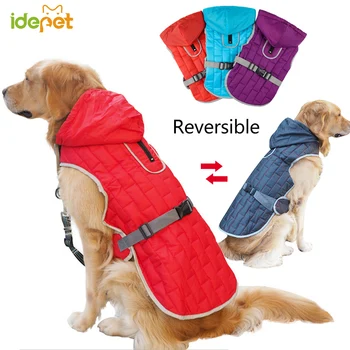 

Reversible Coat for Dog Clothes For Pets Dogs Jacket Clothing for Pet Dogs Costume Cat Outfits Warm Winter Clothes for Cats