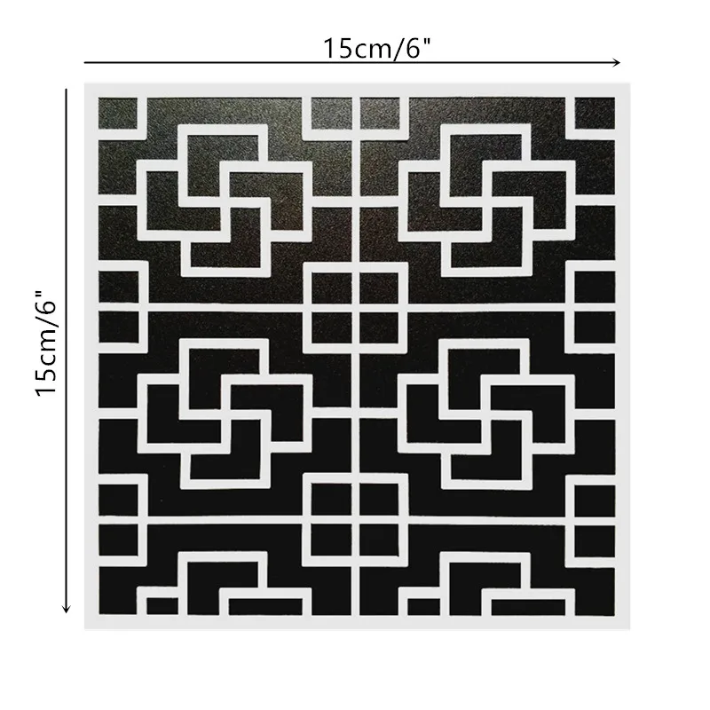 

DIY Home Decor 15*15cm Art Stencil Templates For Tile Painting Decor DIY Painting For Homework Decorative