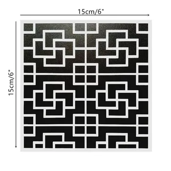 

DIY Home Decor 15*15cm Art Stencil Templates For Tile Painting Decor DIY Painting For Homework Decorative