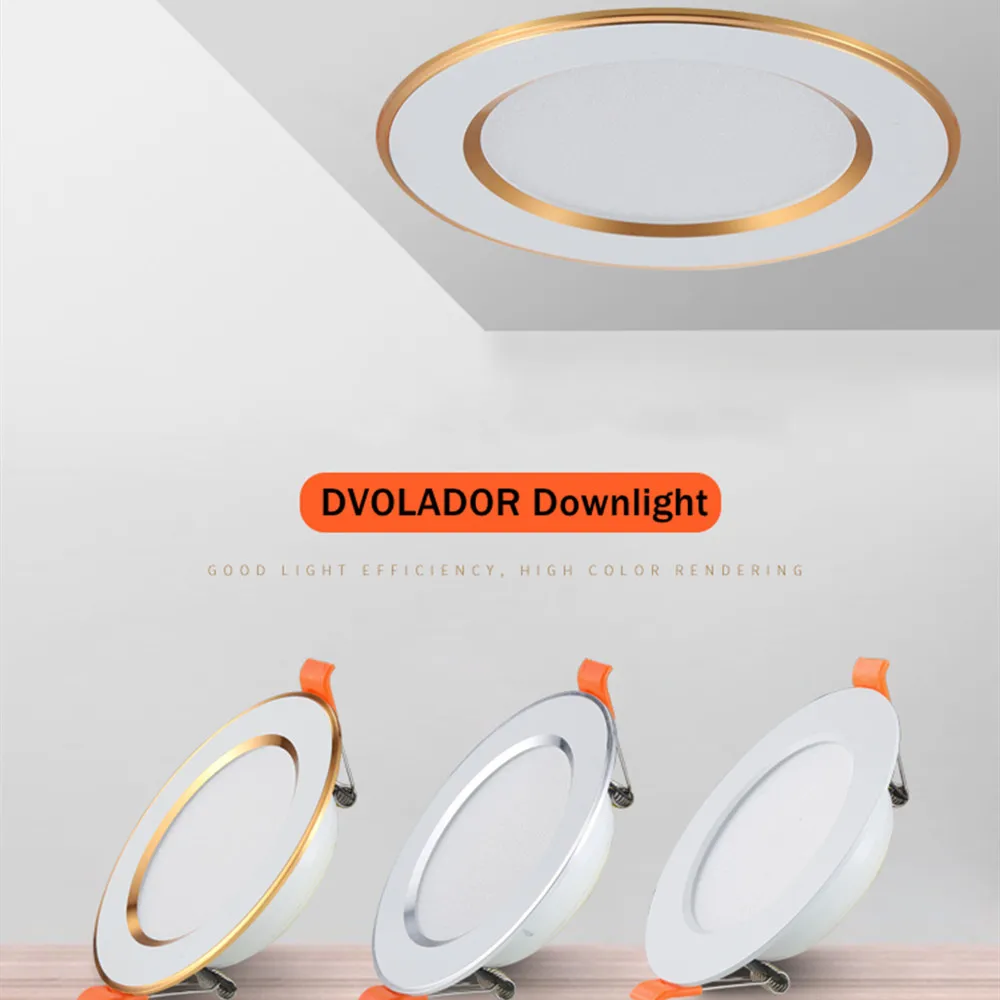 Silver White Led Downlight 12W 9W 7W spot led lights Warm White Natural Ceiling Lamp Home Indoor recessed led down led downlight recessed ceiling spotlight