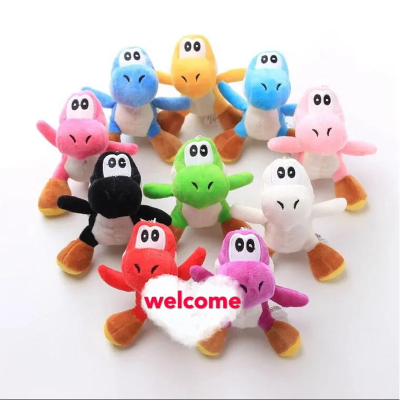 

10Styles 12cm Super Yoshi Plush Toy Stuffed Soft Pendant Dolls With Keychain Keyring Great Gift