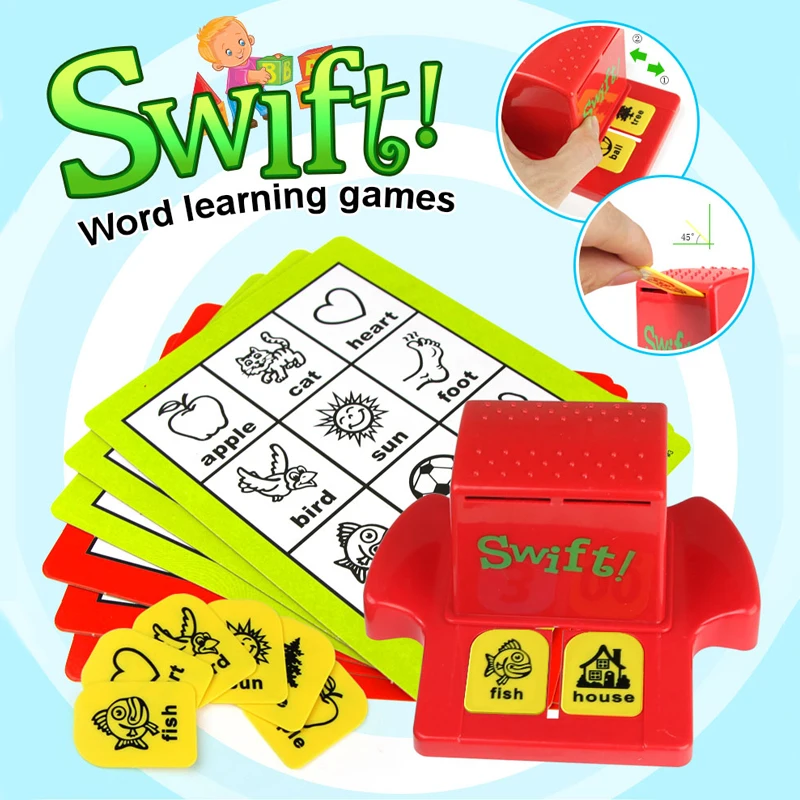Swift Bingo игра Английский Обучение Слово карты головоломка Ранние развивающие