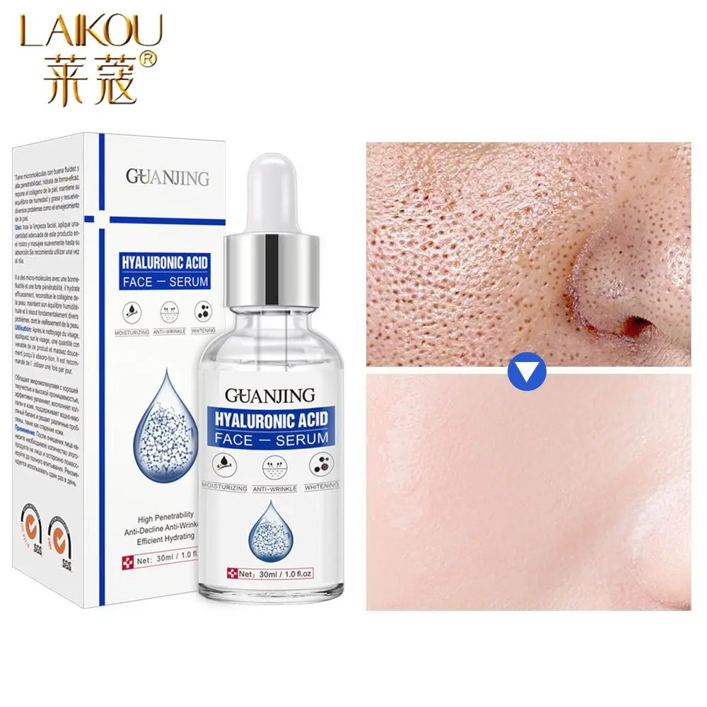 

LAIKOU Hyaluronic Acid Stock Solution Facial Serum Shrink Pore Essence Deep Moisturizing OilControl Lifting Face Serum Skin Care