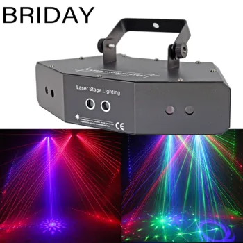 

Six-hole laser scanning light source DMX512 Rgb full-color laser light source linear+image effect stage lighting stage bar party