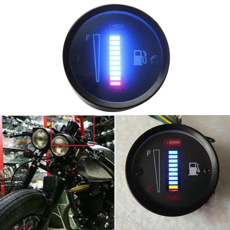 2 дюйма 52 мм автомобиля мотоцикла датчик уровня горючего 12V 8LED датчик уровня топлива Универсальный