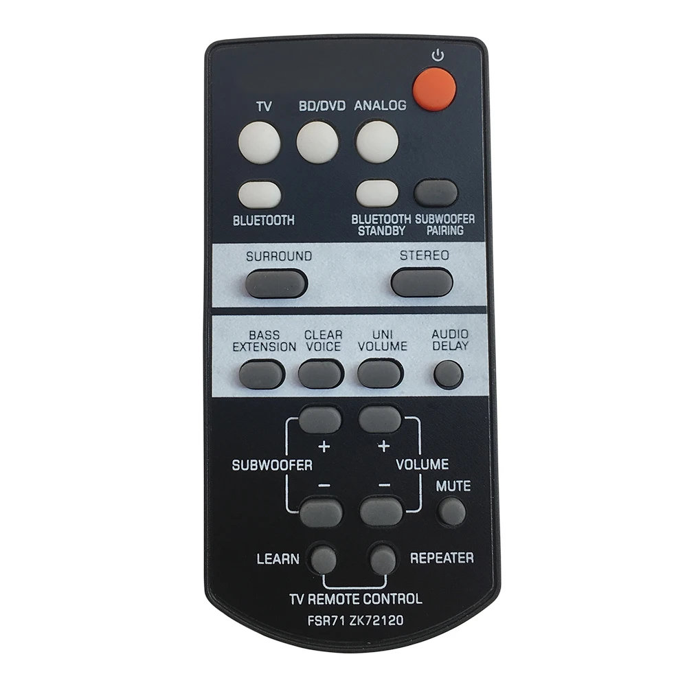 ALLIMITY FSR78 ZV28960 Télécommande Remplacer Pour Yamaha Soundbar ATS-1060 YAS-107 ATS-1070 YAS-207 NS-WSW42 ATS-2070 YAS-CU207 YAS-106 FSR78-ZV28960