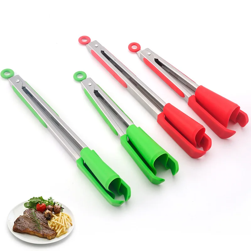 

Smart Kitchen Spatula Food Tong Non-Stick Heat Resistant Stainless Steel Frame Silicone Tongs Kitchen Accessories Kitchen Tool
