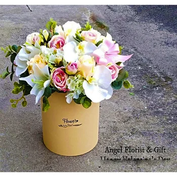 

3pcs/set Creative Drum Flower Gift Box Rose Valentine's Day Party Holiday Box Wedding Party Decoration Gift Box Round Gift Box