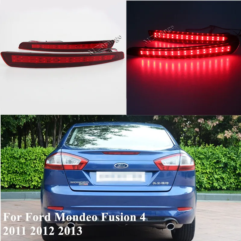 

LED Rear Bumper Reflector Brake Light Car Styling For Ford Mondeo Fusion 4 2011 2012 2013 Warning Light