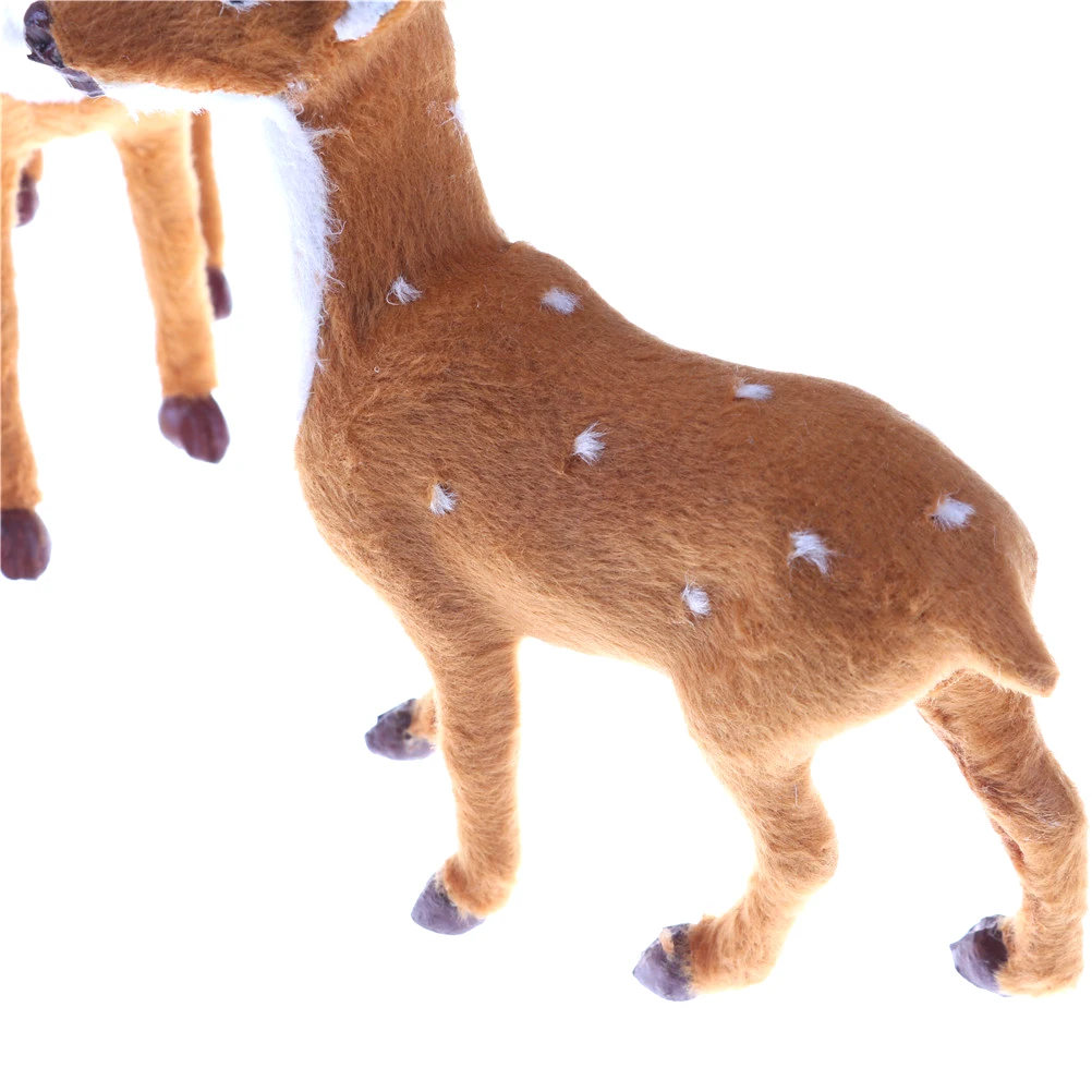 Alce Peluche Di Natale 25 Cm - Renna Morbida Con Fiocco Rosso - Giocattolo Per Bambini E Decorazione