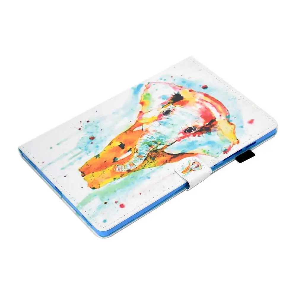 Автоматический Режим сна смарт-чехол для Samsung Galaxy Tab S6 10,5 дюймов SM-T860 SM-T865 чехол с принтом из искусственной кожи флип-чехол-подставка