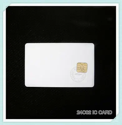 GT24C02 AT24C02 пустой белый ПВХ CR80 Контактные Смарт-Карты IC(100 шт