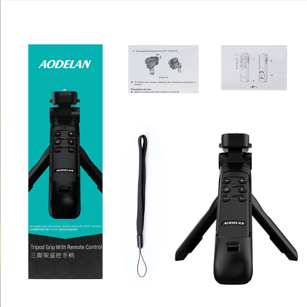 Aodelan Wireless Remote TG-1 Grip Tripod for Sony a7C a7SIII A6600 RX100VII RX0II A9 A9II A6400; Replace GP-VPT2BT & RMT-P1BT