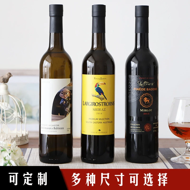 750ml Wine Bottles Empty High End European Fruit Wine Cork Bottle Custom Label Alcohol Liquor Glass Bottle Wine Jars