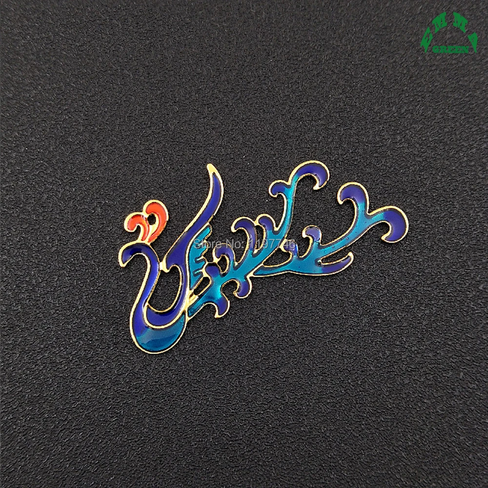 Phoenix Embellishments 10pcs Blue Enamel Phoenix Vintage Charm Pendant Flat back Button Embellishment Scrapbooking DIY Crafts