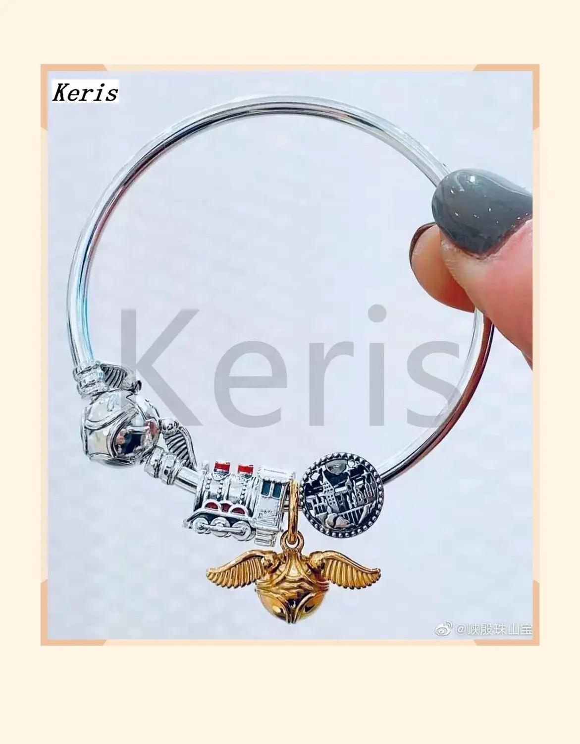 

High Quality Original 1:1 100% Silver New School Of Magic Beads Bracelet Free Delivery