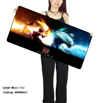 

LaumansDOTA Speed Version Large Gaming Mouse Pad Gamer Locking Edge Mouse Keyboards Mat For Counter Strike Gamer 400*900*5MM