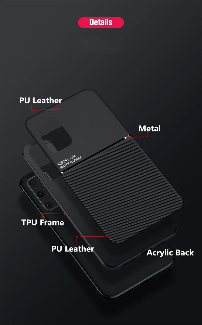 Slim Matte Leather Case for Samsung Galaxy S20 Ultra S21 Plus S10 S9 S8 S10E Case A71 A51 A10 A30 A50 A70 Car Holder Cover Cases cute samsung cases
