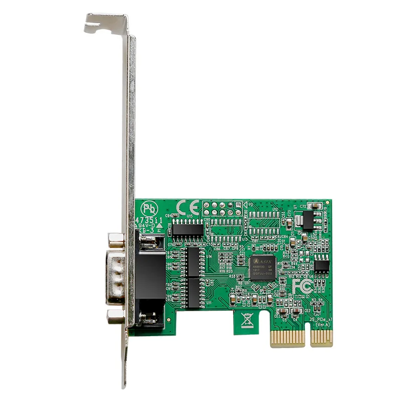 Высокое качество PCIe последовательная карта RS232 RS-232 последовательные порты и разъемы COM плата расширения с чипом AX99100B
