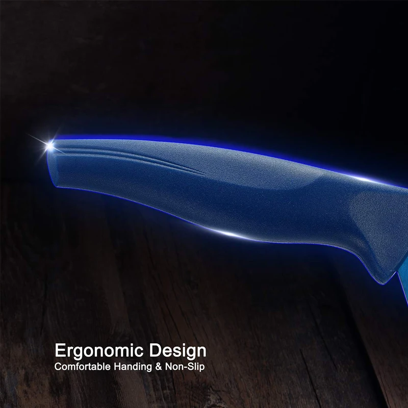 Синий Профессиональный кухонный нож шеф повара набор кухонных ножей из