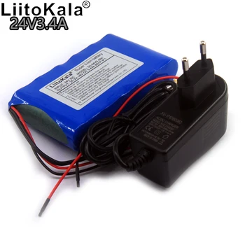 

Liitokala 24V 3400 mAh 6 string 1 lithium battery pack 3.4A rechargeable battery BMS small motor battery + charger