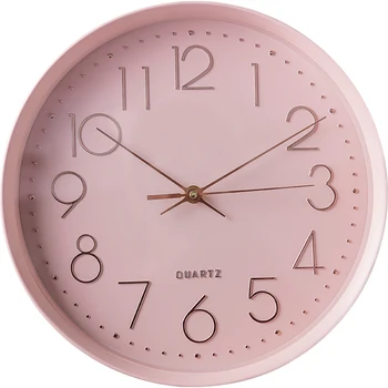 

Creative Nordic Glass Pink Wall Clock Girls Bedroom Modern Design Wall Clocks Decorative Living Room Wall Watch Decor II50BGZ