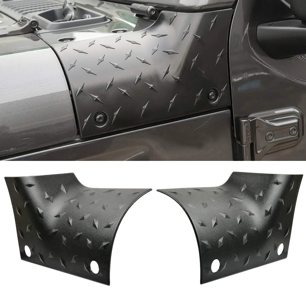 Car Engine Hood Cover Car Hood Cowling Cover Car Cowl Body Armor Outer Engine Hood Cowling Cover Guards For Jeep Wrangler JL JLU Sport Sahara Rubicon Gladiator JT