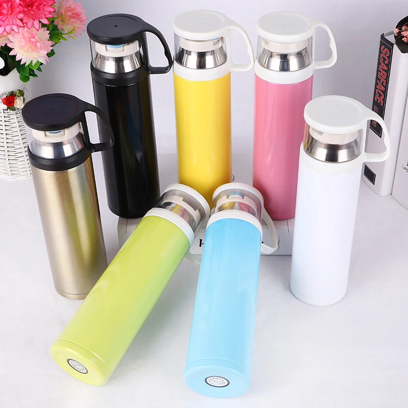 

New Vacuum Stainless Steel Transparent Cover Insulation Cup Portable Outdoor Sports Cup Gift Cup Ladies' Vacuum flask