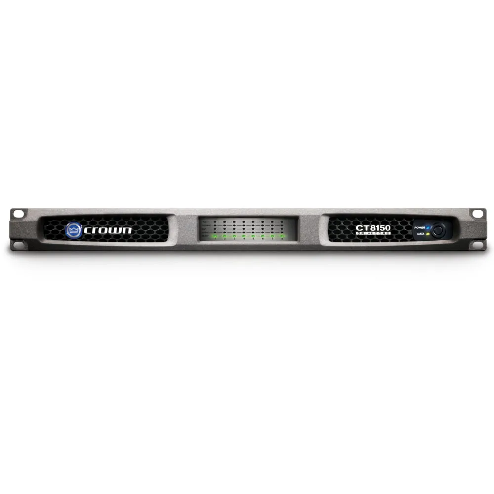 크라운 오디오 8 채널 랙 마운트 파워 앰프, CT8150, 8 옴에서 125W 채널