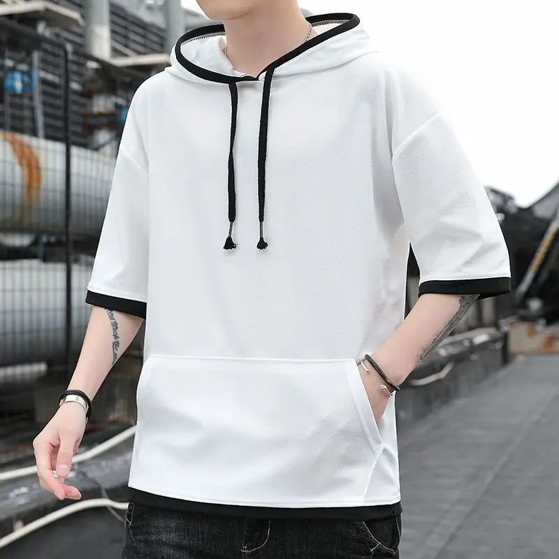 Japanese Harajuku Style Patchwork Hoodie Pullover Israel