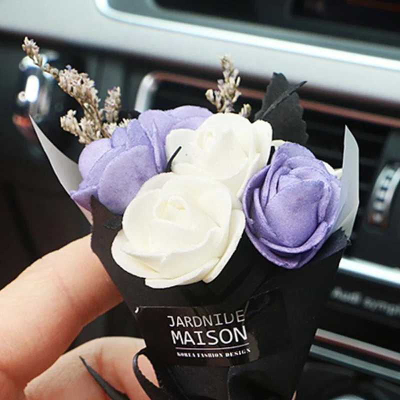 

Car Air Outlet Freshener Flower Perfume Aroma Vent Clip Diffuser Decoration Car Interior Accessary Styling 12 Colors