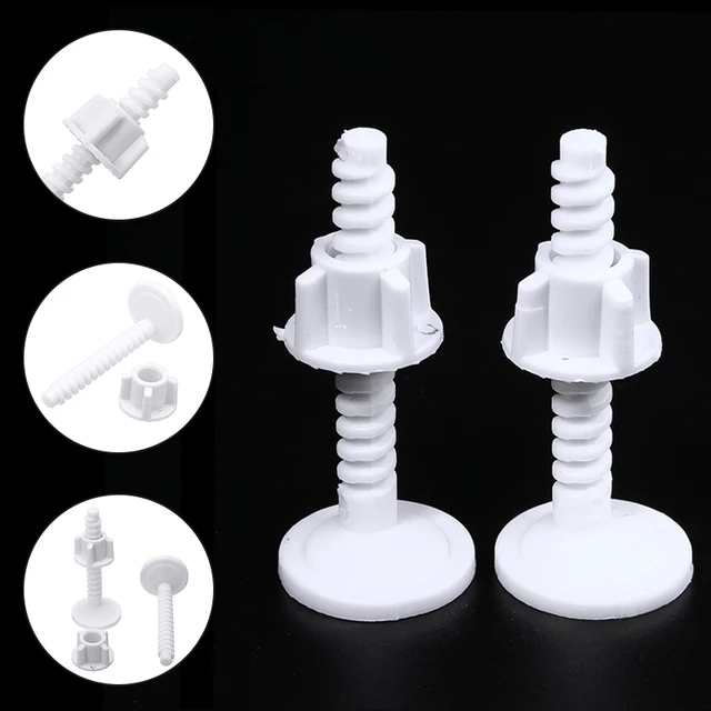 Vis de fixation de siège de toilette, ensemble d'écrous de fixation de  couvercle, kit de fixation de trou borgne pour sièges de toilette,  charnières quincaillerie 4 pièces - AliExpress