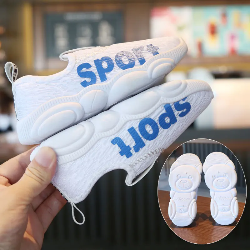 autumn new soft bottom children's sports shoes boys mesh breathable children small white shoes female baby shoes