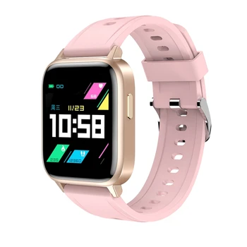 

GT01 Sports Smart Watch Temperature Measurement Heart Rate Blood Pressure Monitoring Health Reminder Smartband(Pink)