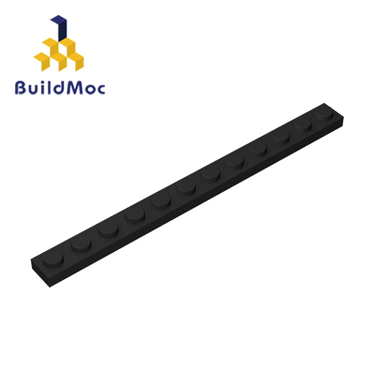 BuildMOC 60479 пластина 1x12 для строительных блоков части DIY логотип развивающие творческие подарочные игрушки - Цвет: M0492-06