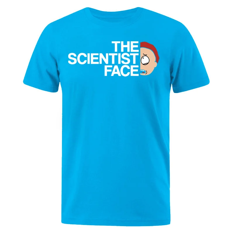 T Shirt Male Fashion Tops The Science Face Men's T-Shirts Rick And Morty Casual Summer Clothing T shirts Cotton Brand Tees Shirt